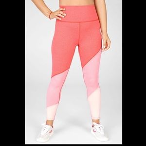 Fabletics High-Waisted Heathered Colorblock 7/8